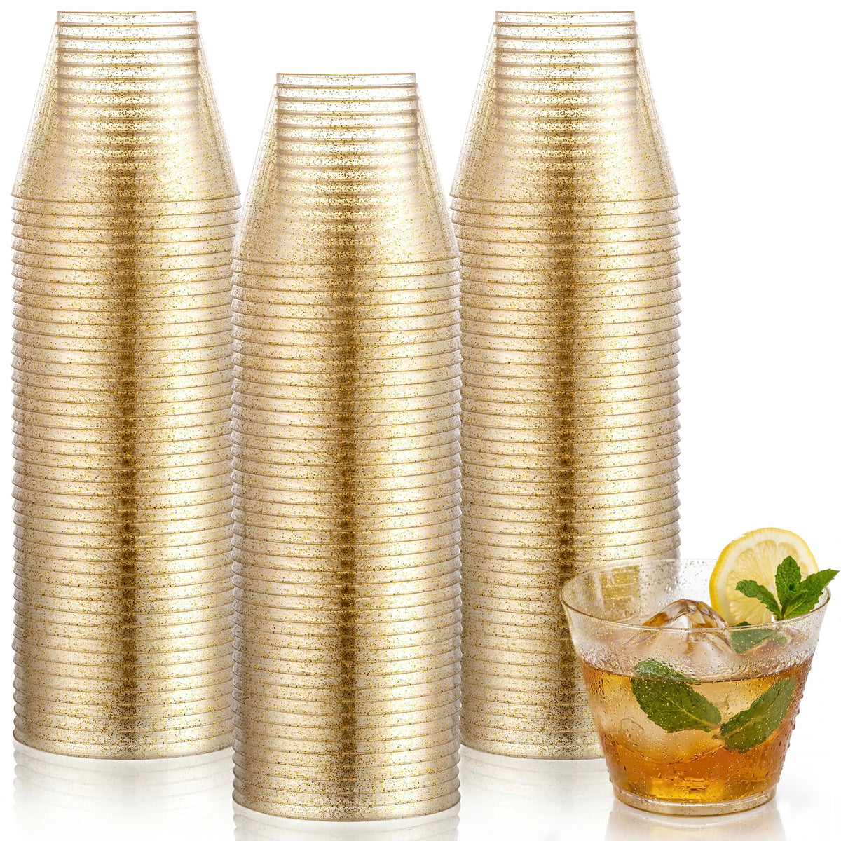 Hioasis 200Pcs 9OZ Clear Cups