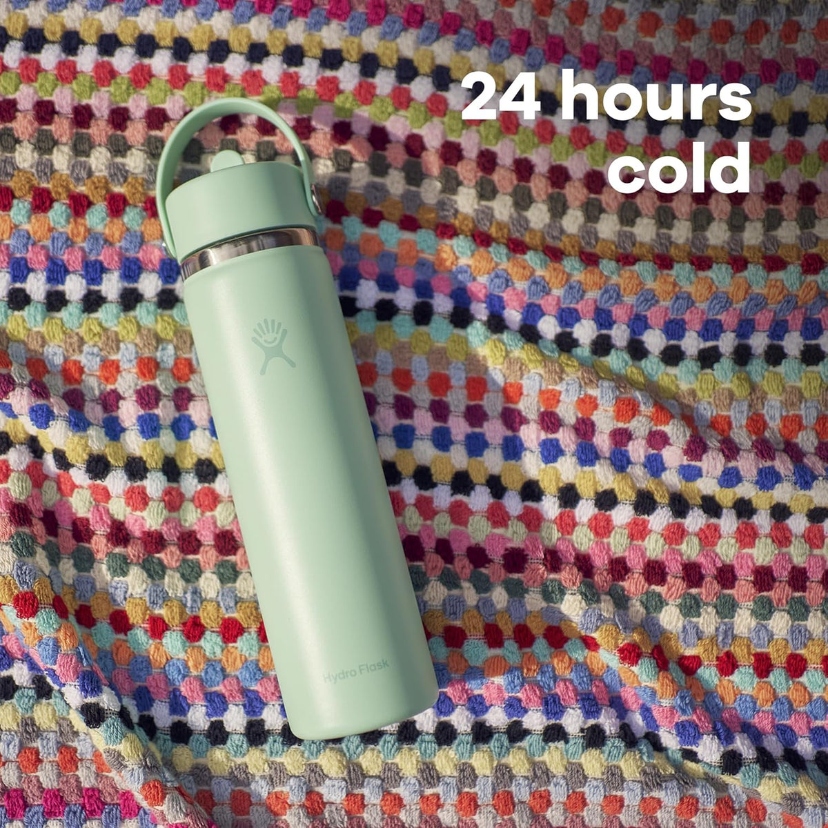 Hydro Flask Water Bottle - Insulated Stainless Steel - Wide Straw Lid, Non Spill, Leakproof in 40 Oz Tonal Black