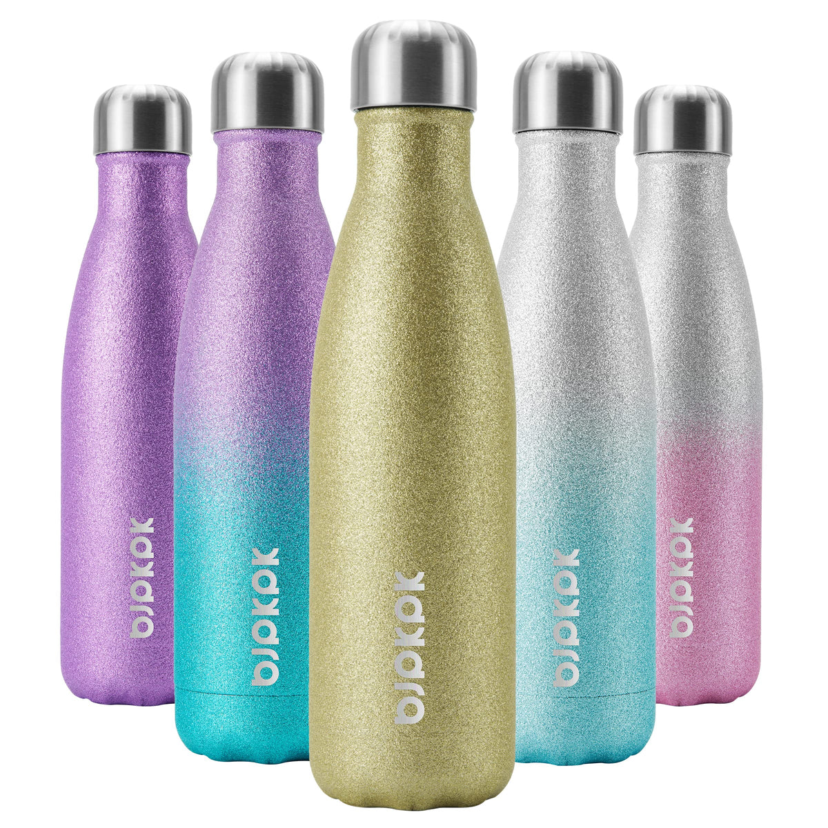 BJPKPK 12 oz Small Water Bottle, Reusable Insulated Stainless Steel Flask
