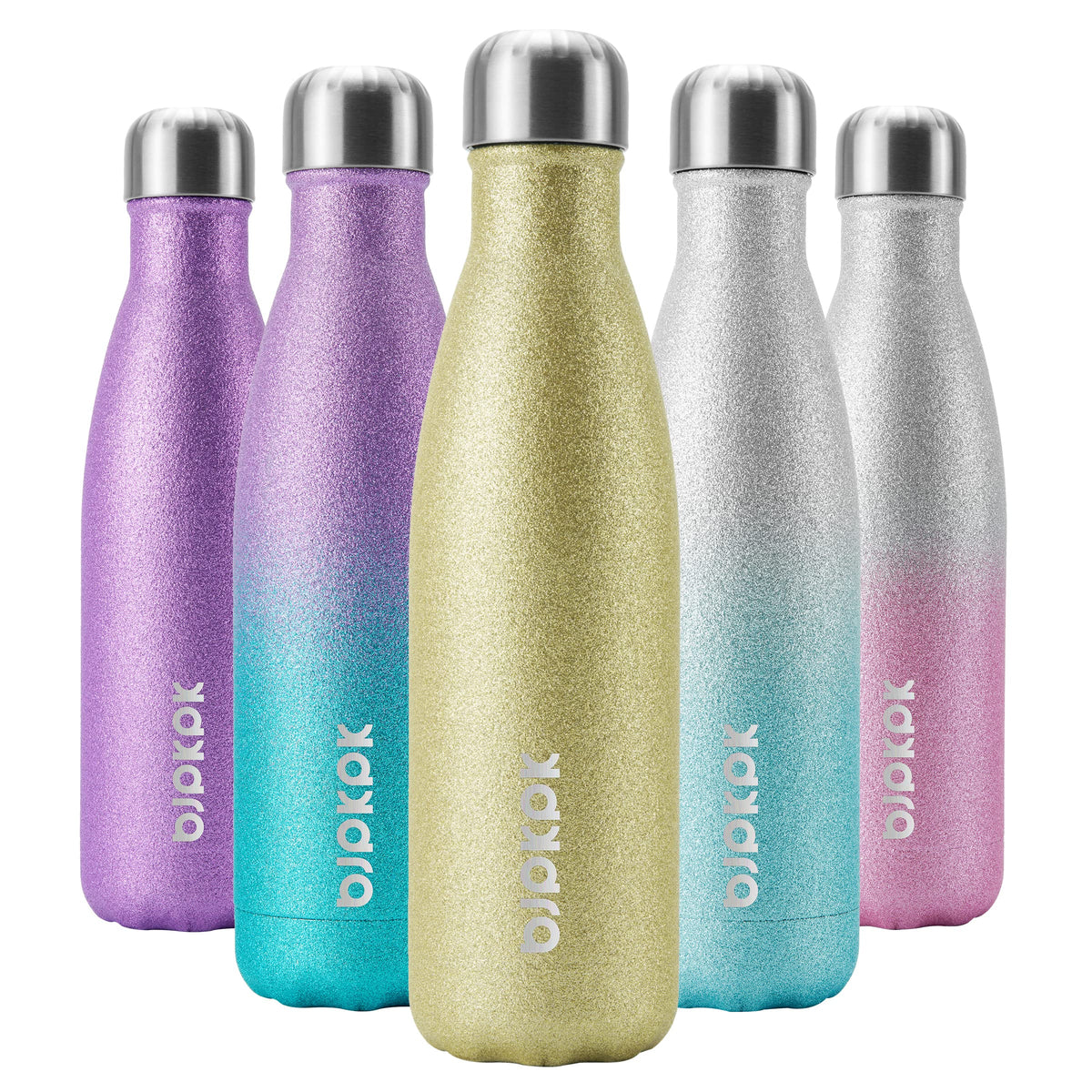 BJPKPK 12 oz Small Water Bottle, Reusable Insulated Stainless Steel Flask