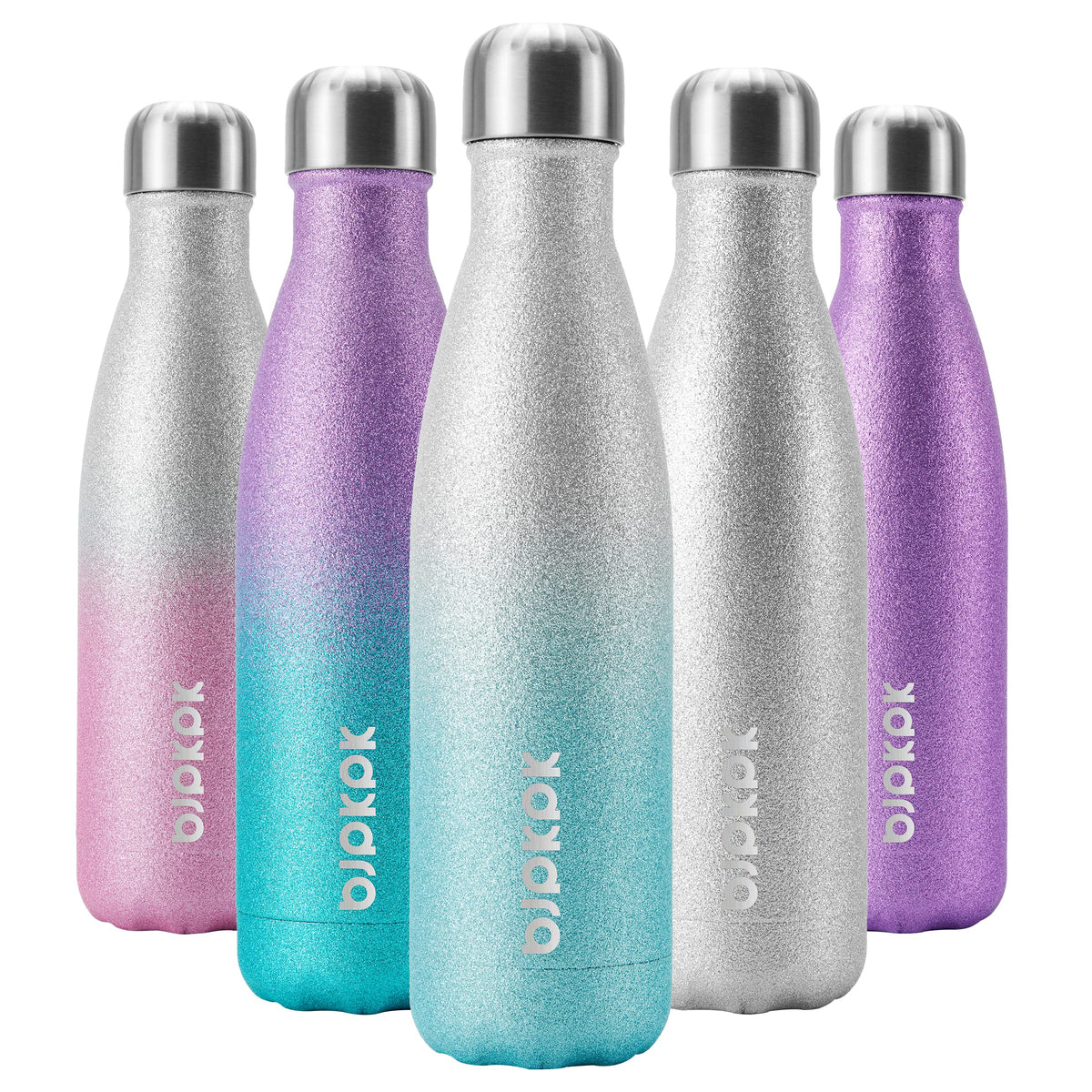 BJPKPK 12 oz Small Water Bottle, Reusable Insulated Stainless Steel Flask