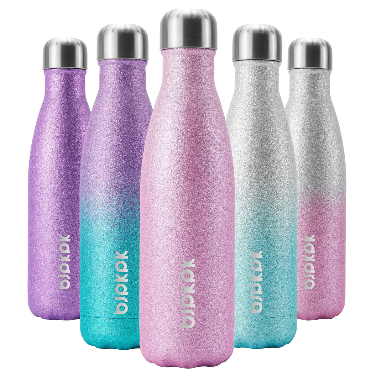 BJPKPK 12 oz Small Water Bottle, Reusable Insulated Stainless Steel Flask