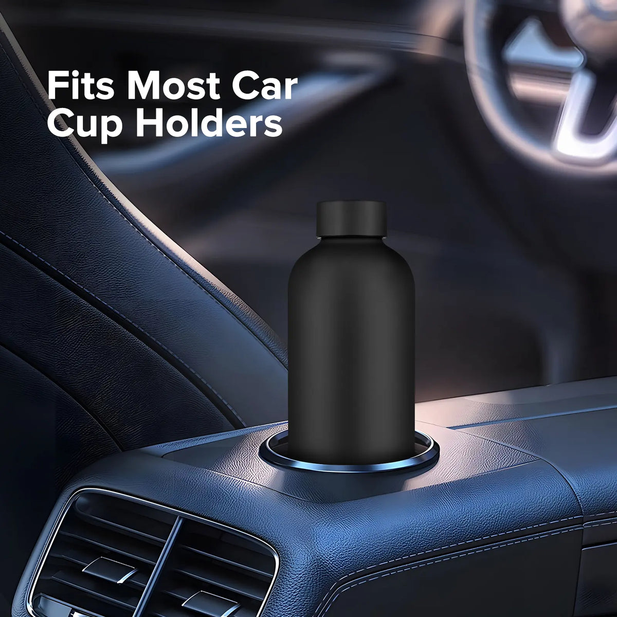 TSAKBAM 23 oz Stainless Steel Vacuum Insulation Flask - Silicone Lid, Leakproof Portable Tumbler, Reusable Drink Container for Sports, Gym Stuff, Double-Wall Keeps Drinks Cozy Longer