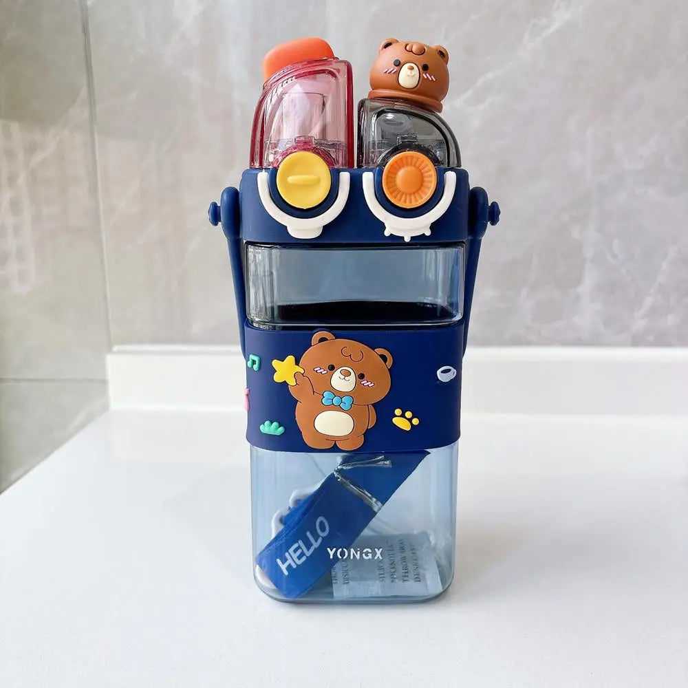 Large Capacity Water Bottle, Drink Bottles, Cartoon Pattern Drinking Cup, Reusable Portable Drinkware, Kids Gift, Home Office School Use, Drink Container
