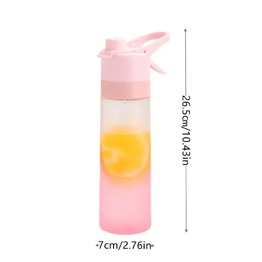 1 Piece 650ml Gradient Leakproof Water Bottle, Hydration Bottle, Portable Drinkware, Large Capacity Sports Drinking Cup With Spray Mist Function For Gym & Travel, Portable Water Bottles